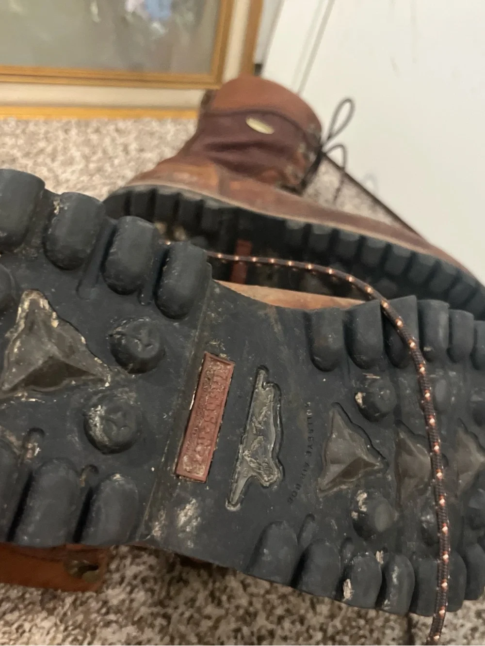 Irish Setter Brown Leather Lace-Up Work Boots steel toe
